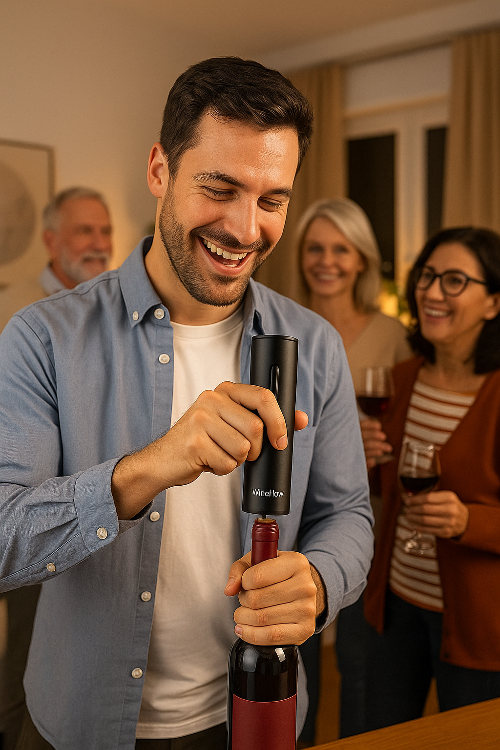 WineFlow™ – Destapador Eléctrico de Vino sin Esfuerzo